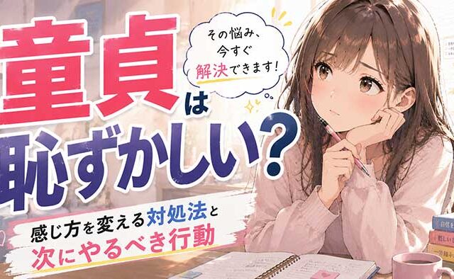 本当に童貞は恥ずかしい？そう感じた時の対処法と行動【要は感じ方次第】