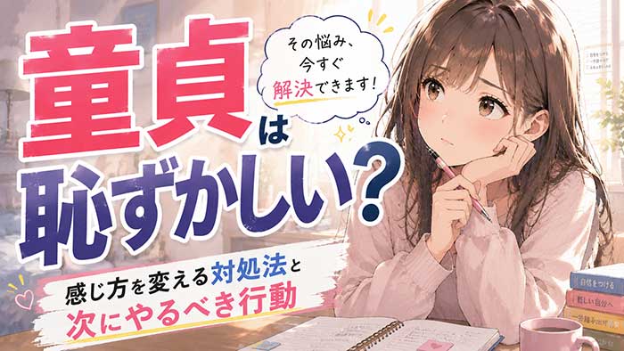 本当に童貞は恥ずかしい？そう感じた時の対処法と行動【要は感じ方次第】