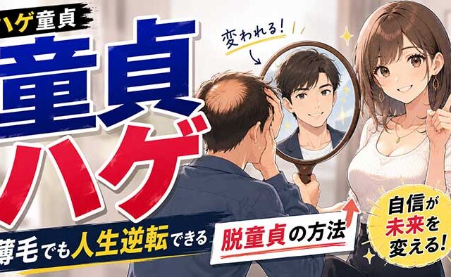 ハゲ童貞はかなりヤバイ？髪の毛が薄くても人生逆転する方法【薄くてもOK】