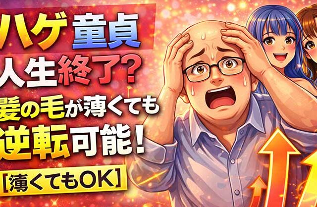 ハゲ童貞はかなりヤバイ？髪の毛が薄くても人生逆転する方法【薄くてもOK】