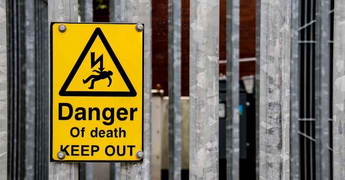 warning sign caution health risk protection