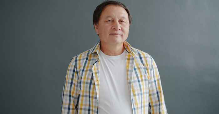 japanese man confident looking forward mature age