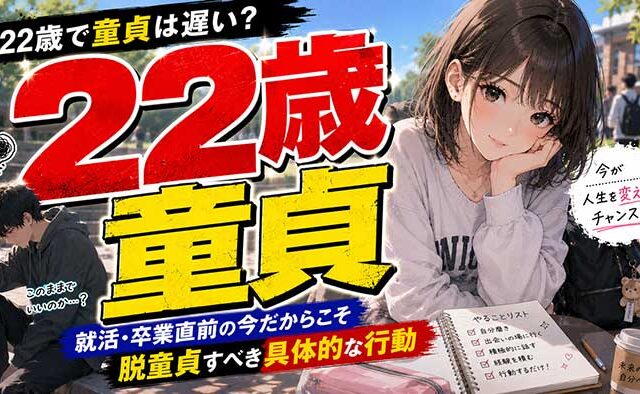 22歳で童貞は遅い？就活・卒業直前に脱童貞するための行動