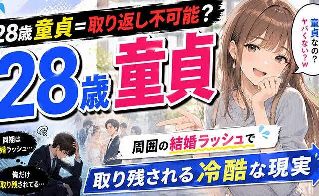 28歳で童貞は『取り返し不可能』ゾーン突入？周囲の結婚ラッシュで取り残される冷たい現実