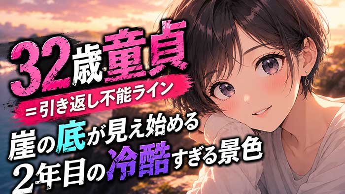 32歳で童貞は『引き返し不能ライン』を超えた？崖の底が見え始める2年目の冷酷な景色