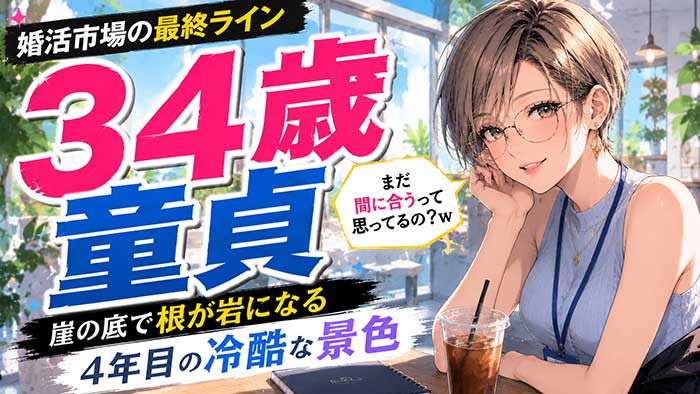 34歳で童貞は『婚活市場の最終ライン』を踏んだ？崖の底で根が岩になる4年目の冷酷な景色