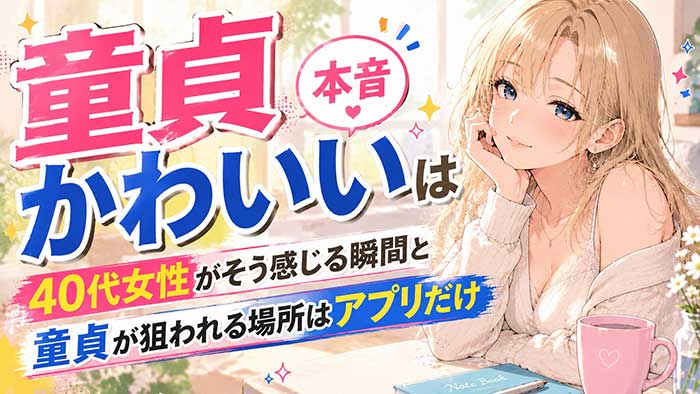 「童貞かわいい」は本気の本音だった！40代女性が語る瞬間と、狙われる場所はアプリだけ