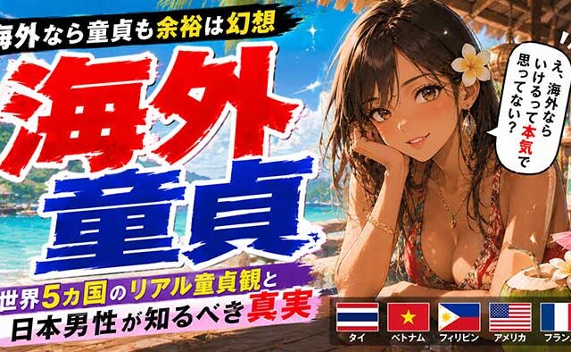 「海外なら童貞でも余裕」は幻想だった！世界5カ国のリアル童貞観と、日本の童貞男性が知るべき真実