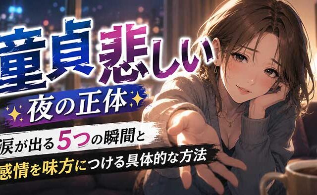「童貞が悲しい」と泣ける夜の正体！涙が出る5つの瞬間と、その感情を味方につける方法