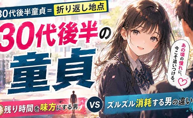 30代後半で童貞は人生の折り返し地点！残り時間を味方にする男とズルズル消耗する男の違い