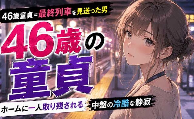 46歳で童貞は『最終列車を見送った男』認定？ホームに一人取り残される後半戦中盤の冷酷な静寂