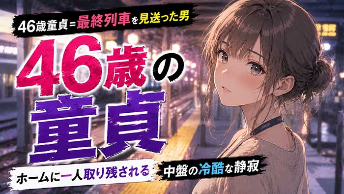 46歳で童貞は『最終列車を見送った男』認定？ホームに一人取り残される後半戦中盤の冷酷な静寂