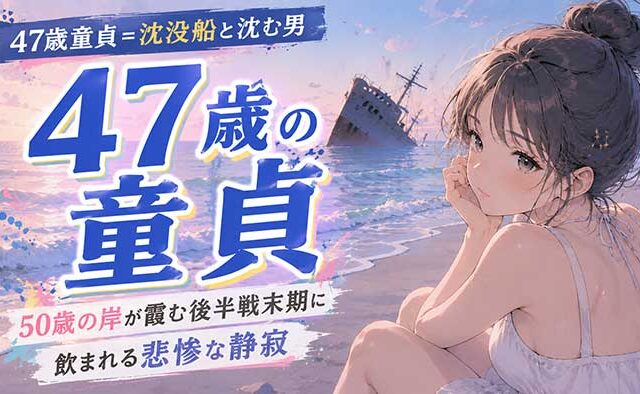 47歳で童貞は『沈没船と一緒に沈んでいく男』認定？50歳の岸が霞む後半戦末期に飲まれる悲惨な静寂