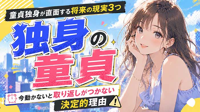 【生涯未婚3割】童貞独身男性が直面する将来の3つの実際と、今動かないと取り返しがつかない理由