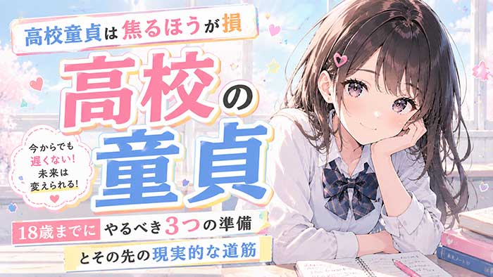 高校生で童貞を焦るのは損！18歳までにやるべき3つの準備と、その先の実際的な道筋