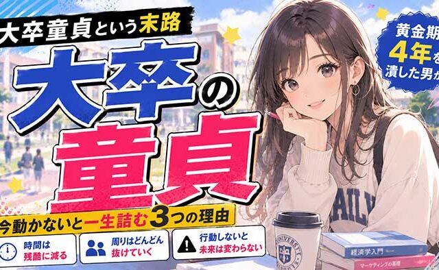 【絶望】大卒童貞という末路！出会いの黄金期4年を完全に潰した男が今すぐ動かないと一生詰む3つの理由