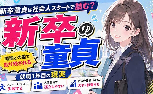 【取り残される】新卒で童貞は社会人スタートで動けなくなる？同期との差で取り残される実際【就職1年目】