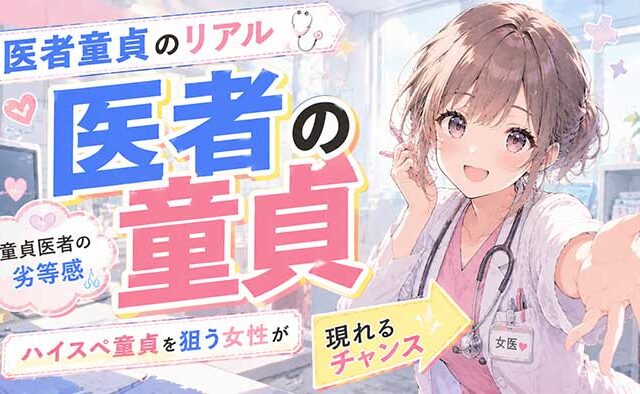 【医者童貞の本当の話】童貞医者が抱える劣等感と、高スペック童貞を狙う女性のためのチャンス