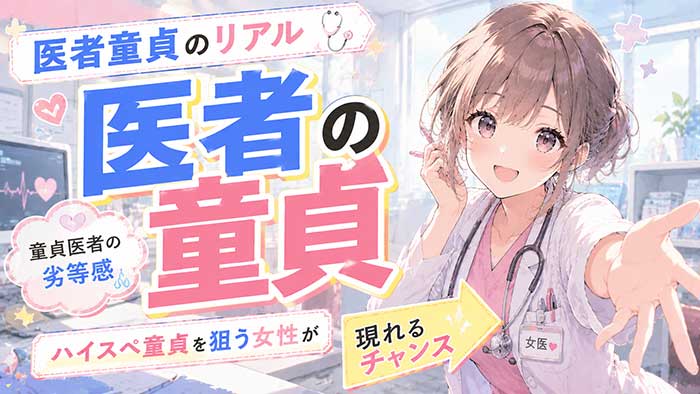 【医者童貞の本当の話】童貞医者が抱える劣等感と、高スペック童貞を狙う女性のためのチャンス