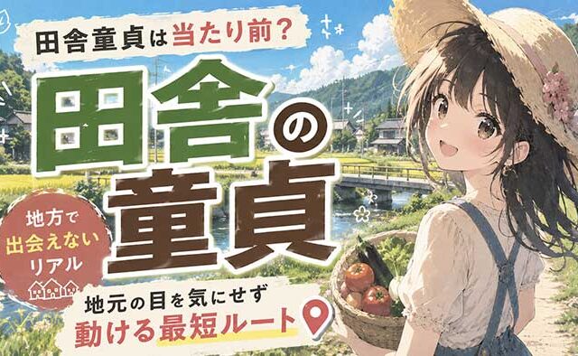 田舎で童貞は当たり前？人口が少ない地方で出会えないリアルと、地元の目を気にせず動ける最短ルート