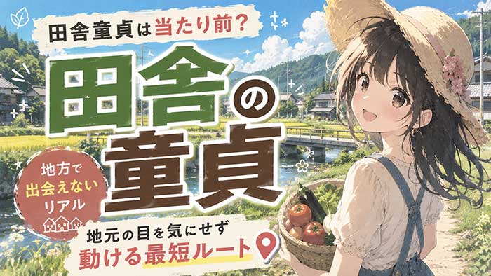 田舎で童貞は当たり前？人口が少ない地方で出会えないリアルと、地元の目を気にせず動ける最短ルート