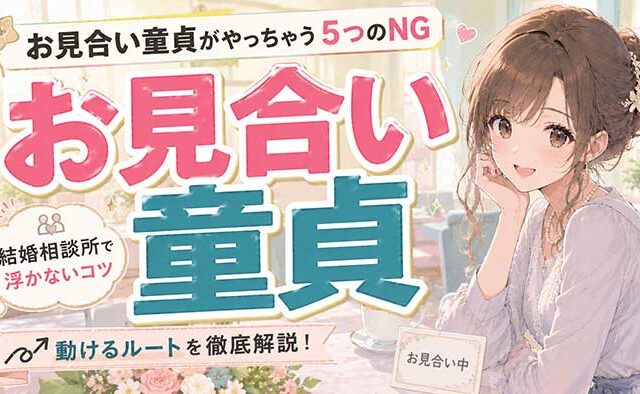 お見合い童貞がやっちゃう5つのNG！結婚相談所で浮かないコツと本気で動けるルート
