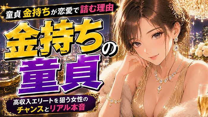 【高収入なのに童貞】お金持ちエリートが恋愛で動けなくなる理由と、童貞金持ちを狙う女性のチャンス